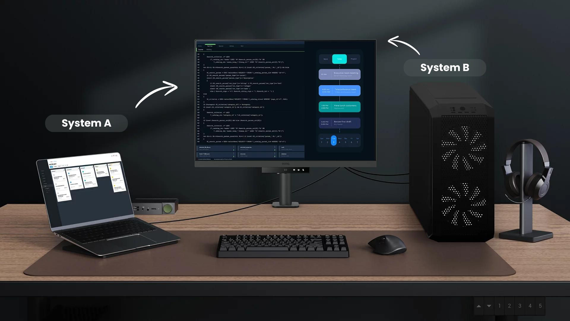 KVM Switch Monitors for Programmers